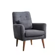 Öronlappsfåtölj Atelier del Sofa Zeni Mörkgrå Linne 72x66x97 cm - Fåtöljer - 8681875323924 - 1