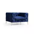 Öronlappsfåtölj Atelier del Sofa Como Marinblå Polyester 108x90x70 cm - Fåtöljer - 8683342529044 - 1