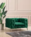 Öronlappsfåtölj Atelier del Sofa Como Grön Polyester 108x90x70 cm - Fåtöljer - 8683342865784 - 2