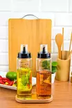 Oljedispenser Set Hermia Transparent Glas 2 Delar - Serveringsfat - 8684283679034 - 2