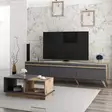 Soffbord Hanah Home Amsterdam Antracit Valnöt Spånskiva 90x36x45 cm - Möbler - 8683742131144 - 3