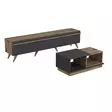 Soffbord Hanah Home Amsterdam Antracit Valnöt Spånskiva 90x36x45 cm - Möbler - 8683742131144 - 1