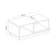 Soffbord Hanah Home Amsterdam Antracit Valnöt Spånskiva 90x36x45 cm - Möbler - 8683742131144 - 8
