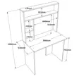 Skrivbord Hanah Home Br2 Aa Furu Antracit Spånskiva 90x148,6x51,6 cm - Skrivbord - 8683743770434 - 5