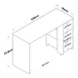 Skrivbord Hanah Home HA108 Valnöt Antracit Spånskiva 120x73,8x45 cm - Skrivbord - 8683742031734 - 7