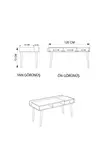Skrivbord Hanah Home Flex Vit Ek Spånskiva 120x72x53 cm - Skrivbord - 8684283421084 - 1