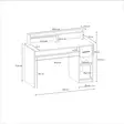 Skrivbord Hanah Home Eslem Antracit Spånskiva 120x55x93,3 cm - Skrivbord - 8682870728424 - 6