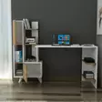 Skrivbord Hanah Home Alis Vit Valnöt Spånskiva 170x120x60 cm - Skrivbord - 8683743302994 - 3
