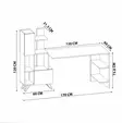 Skrivbord Hanah Home Alis Vit Valnöt Spånskiva 170x120x60 cm - Skrivbord - 8683743302994 - 5