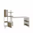 Skrivbord Hanah Home Alis Vit Valnöt Spånskiva 170x120x60 cm - Skrivbord - 8683743302994 - 4
