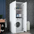 Tvättmaskinskåp Hanah Home KD109 Vit Spånskiva 70x181,8x72,5 cm - Badrumsmöbler - 8684283498604 - 7