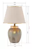 Bordslampa Opviq TM275 Cream Guld Metall 18 x 47 cm - Golv- och bordslampor - 8683742496434 - 5