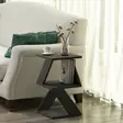 Sidobord Hanah Home Albeni Träsvart Spånskiva 29,6x54,2x29,6 cm - Sidobord och extrabord - 8684283338894 - 3