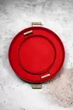 Bricka Set Hermia Röd Metall 2 Delar - Serveringsfat - 8684283574674 - 3