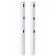 Ranch häststaket stolpar 183 cm, 2 st, vit PVC, för tre ribbor - Staket och stängselnät - 6438014430614 - 1