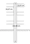 Ranch häststaket stolpar 183 cm, 2 st, vit PVC, för tre ribbor - Staket och stängselnät - 6438014430614 - 3