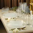 Matsservis Hermia Lorengold Transparent Guld Glas 18 Delar - Tallrikar - 8684283657254 - 2
