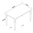 Matbord Hanah Home JA104 Valnöt Vit Spånskiva 120x73,8x70 cm - Matbord - 8684282480914 - 5