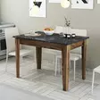Matbord Hanah Home Kiev 509 Valnöt Svart Spånskiva 110x75x72 cm - Matbord - 8683743327454 - 2
