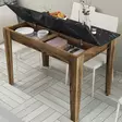 Matbord Hanah Home Kiev 509 Valnöt Svart Spånskiva 110x75x72 cm - Matbord - 8683743327454 - 5