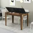 Matbord Hanah Home Kiev 509 Valnöt Svart Spånskiva 110x75x72 cm - Matbord - 8683743327454 - 4