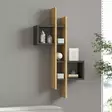 Vägghylla Hanah Home Emse Safir Ek Antracit Spånskiva 53,8x108x19,6 cm - Vägghyllor - 8683342889254 - 3