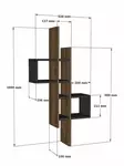 Vägghylla Hanah Home Emse Safir Ek Antracit Spånskiva 53,8x108x19,6 cm - Vägghyllor - 8683342889254 - 9