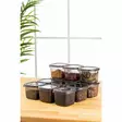 Förvaringslådeset (12 delar), antracit, 10 x 10 x 9,5 cm, tålig, BPA-fri - Plastlådor och förvaringslådor - 8683742868934 - 1