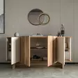 Konsolbord Hanah Home Diana Sand Valnöt Spånskiva 180x81x40 cm - Byråer och skåp - 8684283421114 - 3
