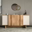 Konsolbord Hanah Home Diana Sand Valnöt Spånskiva 180x81x40 cm - Byråer och skåp - 8684283421114 - 2