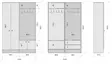 Hallmöbel Hanah Home M5 1561 Vit Spånskiva 119,6x182,8x37,3 cm - Möbler - 8681875885224 - 8