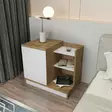 Sängbord Hanah Home Rena Vit Ek Spånskiva 72x45x60 cm - Nattduksbord - 8683743120284 - 3