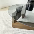 Soffbord Hanah Home Mia Valnöt Härdat Glas Massiv Furu 75x35x75 cm - Soffbord - 8684283311064 - 5