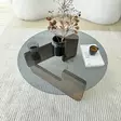 Soffbord Hanah Home Mia Valnöt Härdat Glas Massiv Furu 75x35x75 cm - Soffbord - 8684283311064 - 4
