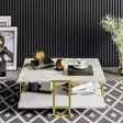 Soffbord Hanah Home Polka Vit Spånskiva 91,5x36,6x61,5 cm - Soffbord - 8681875670684 - 3
