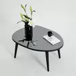 Soffbord Hanah Home Gusto Svart Härdat Glas Spånskiva 75x38x55 cm - Soffbord - 8683742112204 - 2