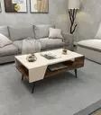 Soffbord Hanah Home Aren Beige Ljus Valnöt Spånskiva 90x38x53,6 cm - Soffbord - 8683743972944 - 2