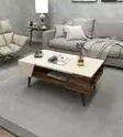 Soffbord Hanah Home Aren Beige Ljus Valnöt Spånskiva 90x38x53,6 cm - Soffbord - 8683743972944 - 3