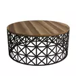 Soffbord Hanah Home Selin Metal Ferforje Valnöt Spånskiva 90x90x38 cm - Soffbord - 8681875299144 - 1
