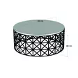 Soffbord Hanah Home Selin Metal Ferforje Valnöt Spånskiva 90x90x38 cm - Soffbord - 8681875299144 - 5