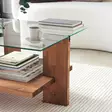 Soffbord Hanah Home Babylon Trä Härdat Glas Massivt Trä 105x40x60 cm - Soffbord - 8683342949644 - 10