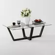 Soffbord Hanah Home Amalfi Antracit Härdat Glas Massiv Furu 105x35x65 cm - Soffbord - 8683743446704 - 4