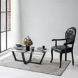 Soffbord Hanah Home Amalfi Antracit Härdat Glas Massiv Furu 105x35x65 cm - Soffbord - 8683743446704 - 2