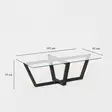 Soffbord Hanah Home Amalfi Antracit Härdat Glas Massiv Furu 105x35x65 cm - Soffbord - 8683743446704 - 6