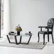 Soffbord Hanah Home Amalfi Antracit Härdat Glas Massiv Furu 105x35x65 cm - Soffbord - 8683743446704 - 1