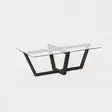 Soffbord Hanah Home Amalfi Antracit Härdat Glas Massiv Furu 105x35x65 cm - Soffbord - 8683743446704 - 5