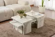 Soffbord Nordure Sanctuary Freesia Marmormönster Spånskiva 110x30x45 cm 25x39,3x60 cm - Soffbord - 8684283111824 - 2