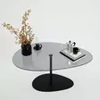 Soffbord Hanah Home Porto Mörkgrå Svart Härdat Glas 90x40x60 cm - Soffbord - 8684282402664 - 9