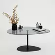Soffbord Hanah Home Porto Mörkgrå Svart Härdat Glas 90x40x60 cm - Soffbord - 8684282402664 - 8