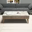 Soffbord Hanah Home Milan Valnöt Vit Marmormönster Spånskiva 105x34,6x60 cm - Soffbord - 8681875827774 - 3